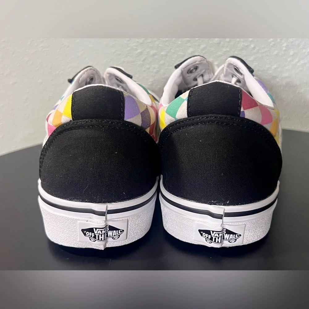 Vans Old Skool Rainbow Checkerboard Sneakers Shoes Casual Skater Colorful Pride